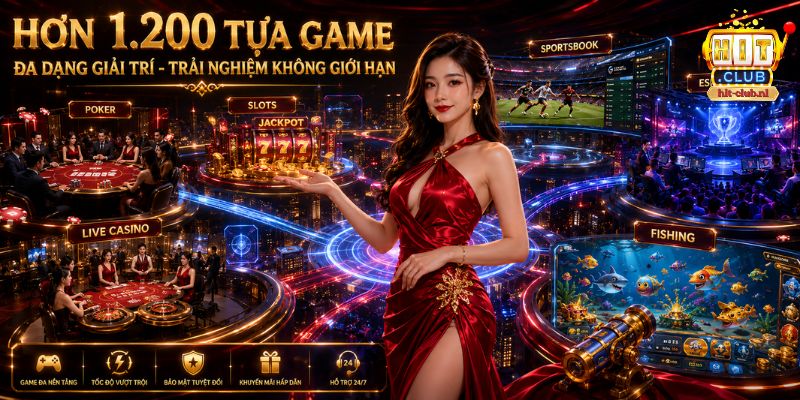 Kho game 1.200+ tựa, cập nhật 20–30 game mỗi tháng