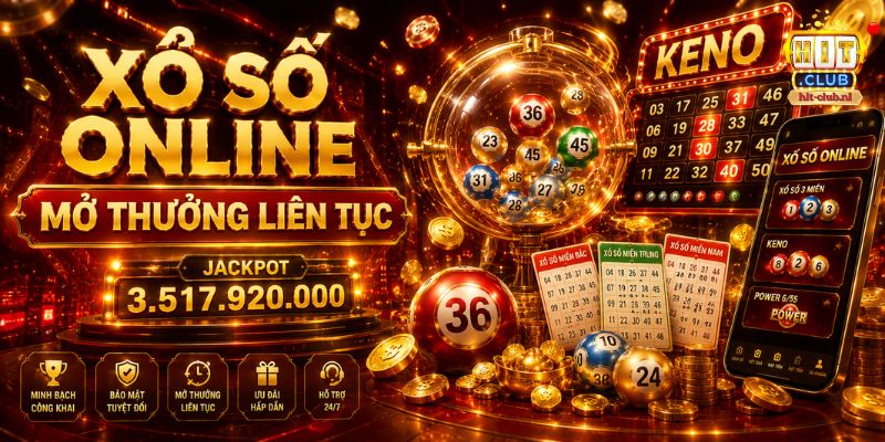 Xổ số online HITCLUB thu hút hàng triệu người