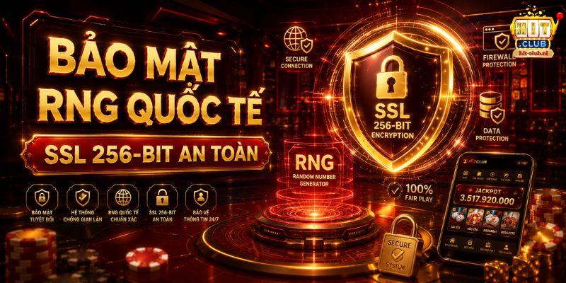 Cổng game dùng chuẩn bảo mật SSL 256 rất an toàn